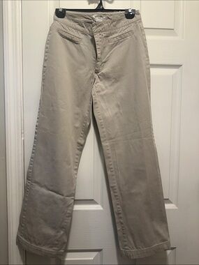 Guess Beige Straight-Leg Cotton Pants